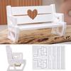 Love Bench Silicone Mold DIY Handmade Heart Splicing Rocking Chair Plaster Cement Resin Craft Casting Molds Home Decor Art Gifts