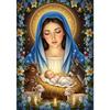 Diamond Painting "Madonna And with Animals" Size 15.75*19.7In, Diamond Art, Round Diamond Artwork, Suitable for Beginners, Home Wall Decoration, Handm