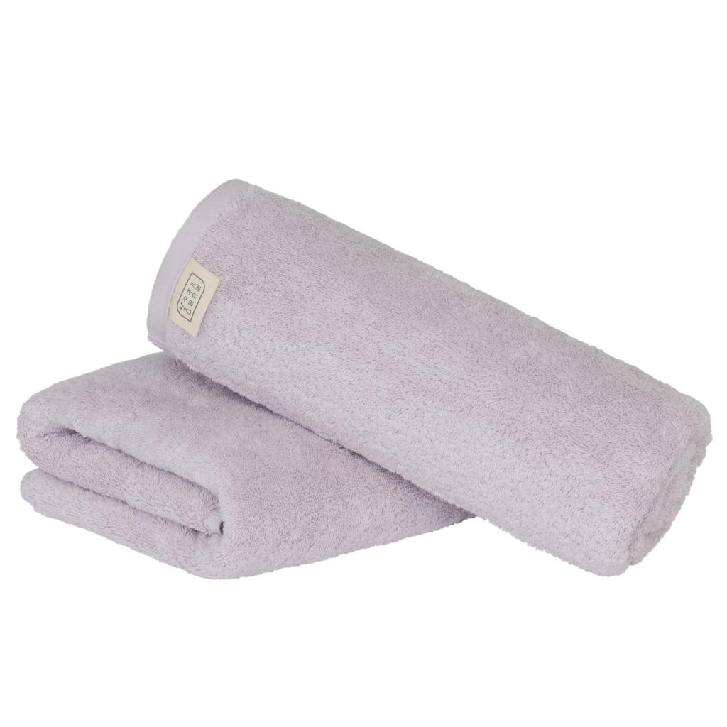 Towel Laboratory Bath Light Set of JapanTechnology [Volume Rich] #003 Towels, Lavender, 2, Hotel-Quality, Thick, Fluffy, High-Breathability,
