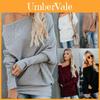 Stilvoller Damen-Strickpullover-Bluse mit einem Schulterträger, langen Ärmeln und weichem Material