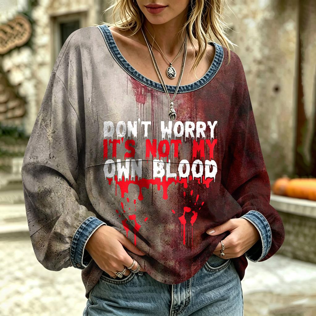 Women's Casual Long Sleeve Neck Top for Everyday Wear