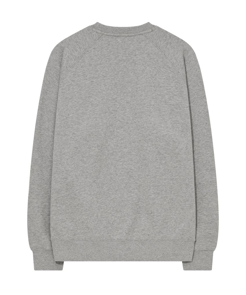 COVERNAT Small Logo Fleece-Lined Sweatshirt Melange Gray