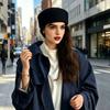 Wool Wool Pillbox Hat Structured Crown Painter Hat New Round Dress Hat  Daily Outfits