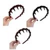 3Pcs Delicate Artificial Pearls Headbands with Rhinestones Detail Elegant Hair Accessories for Women and Girls