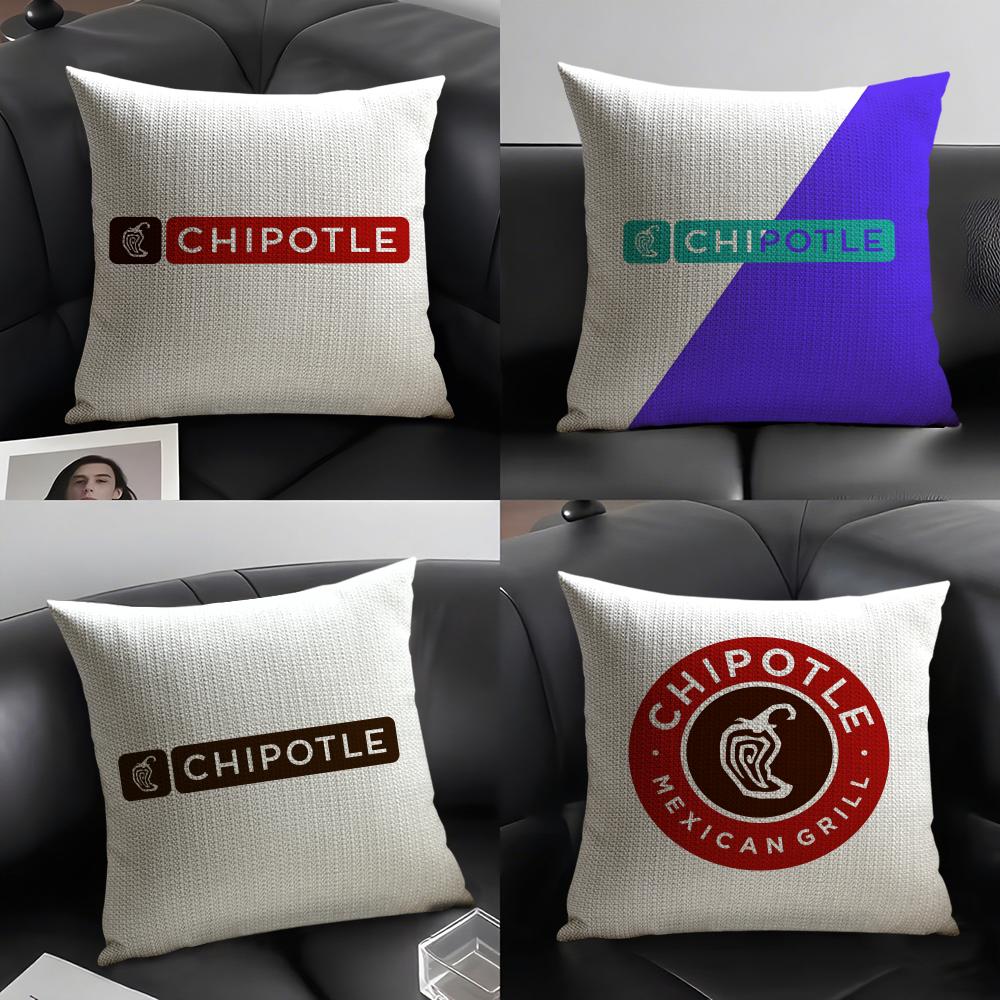 Food C-Chipotles Cushion Cover Summer Breathable Linen Organic Fabric Double-Sided Printing Sofa Pillow Case Home Decor