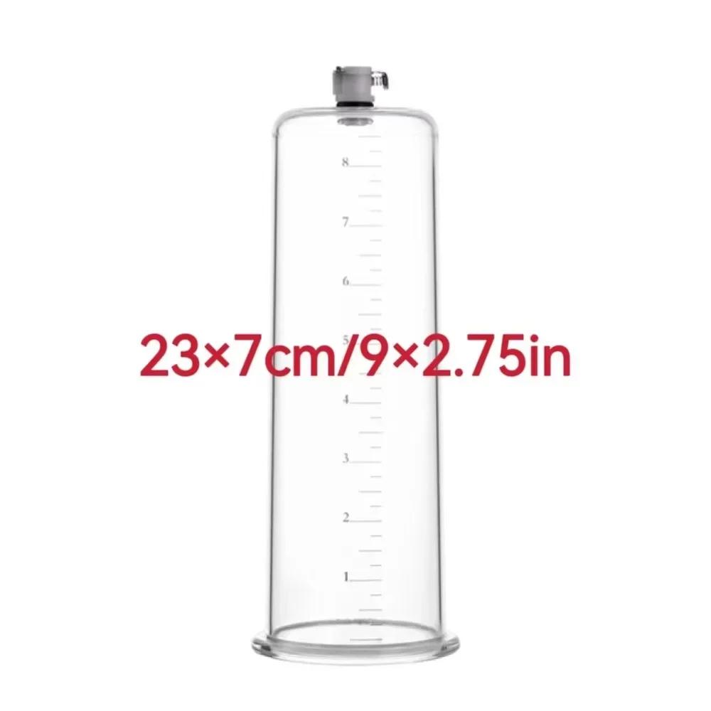 Acrylic Penis Pump Accessories Vacuum Penis Enlargement Device Masturbation Vacuum Pump Flange Pump Penis Cylinder Set Sex Toys