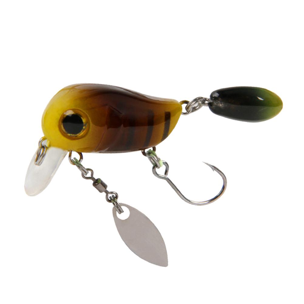 

T0# Плавающие микро-воблеры 3D Eyes Fishing Lures Minnow Hard Baits (желтый)