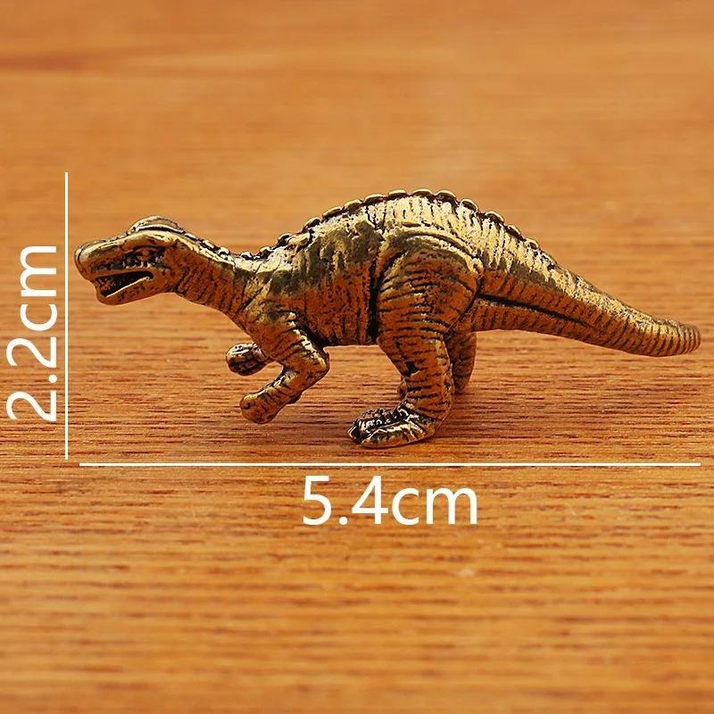 Brass Velociraptor Dinosaur Jurassic Dinosaur Family Small Statue Office Desktop Ornaments Tea Pet Crafts Animal Figurines