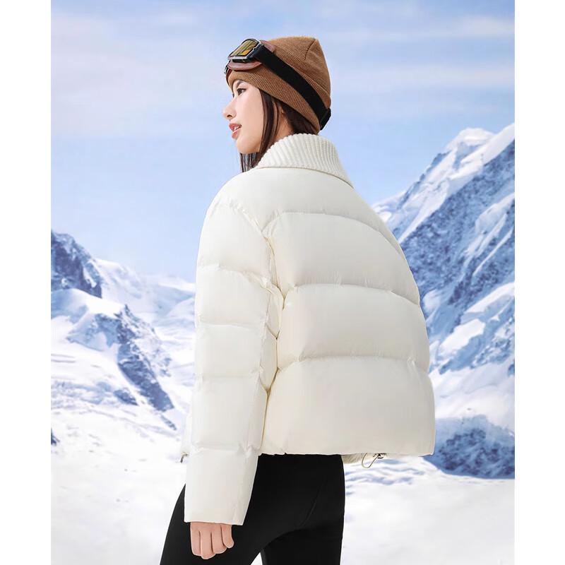 Snowflying Women's Fashion Lapel Thickened Short Down Jacket