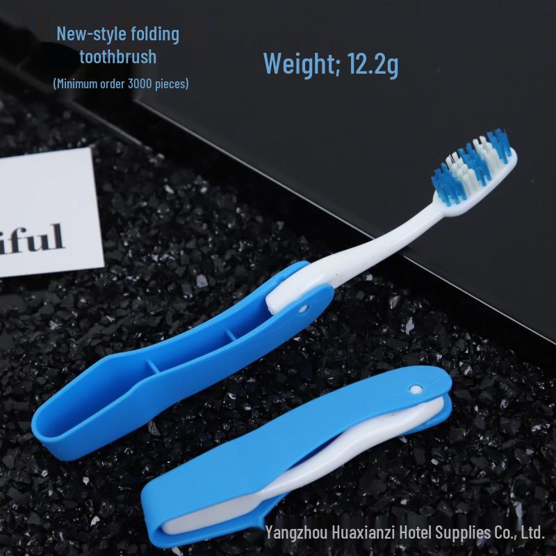 Compact Folding Travel Toothbrush Set with Soft Bristles - Colorful Family Pack for Hotel and Business Trips