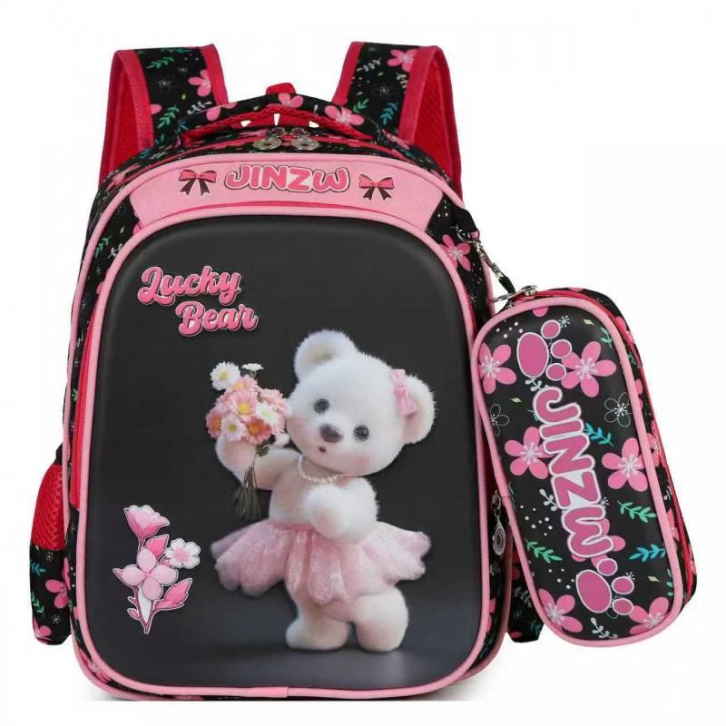 Kids 3D Hardshell Backpack School - Lightweight Cartoon Design With Breathable Padded Straps Oxford Fabric Grades 1-2
