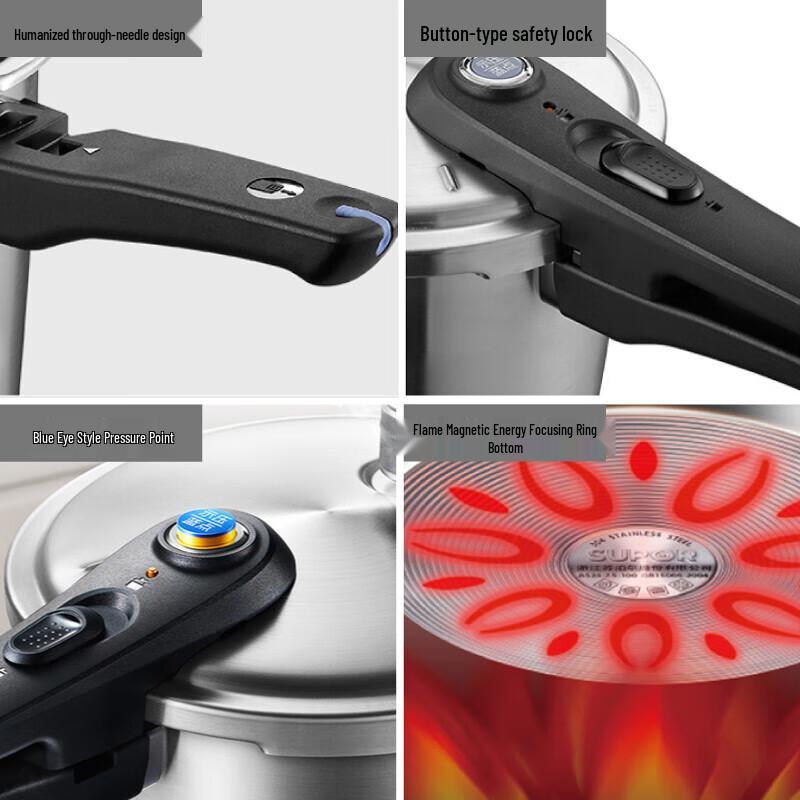SUPOR 304 Stainless Steel Blue Eye Pressure Cooker