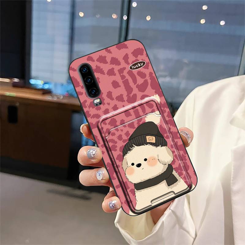 Schmutzabweisende Hülle Handyhülle Für Huawei P30 Graffiti Stoßfest TPU Kartenfach Staubdicht Vollständiger Schutz Langlebig Cartoon