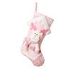 Sequin Christmas Stocking Gift Bags for Kids Holiday Candy Bags Hanging Ornament Christmas Party Decorations