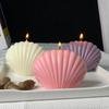 3D Shell Shaped Candle Silicone Mold Fan-shaped Striped Shell Scented Candle Plaster Making Mould Epoxy Resin Molds Home Decor