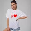 European and American Spot Printed Crew Neck T-shirt Spring and Summer Casual Short-sleeved Crew Neck Top Short-sleeved Women's T-shirt