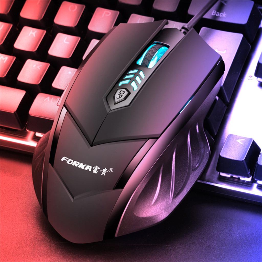 

LED Wired Gaming 6Buttons 00DPI Optical Silent Mouse чорний