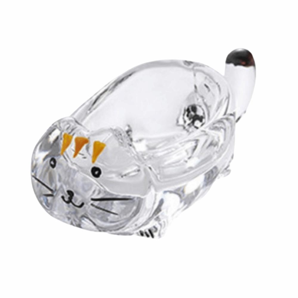 Glass Cat Shaped Seasoning Dish Transparent Glass Dipping Saucer Sauce Serving Style 1
