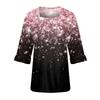 Women's Casual 3/4 Sleeve Tops Summer Square Neck T Shirts Ruffle Loose Fit Tunic Blouses