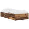 Bed Frame with Storage Reclaimed Wood Look 80 X 200 Cm Engineered Wood