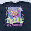 Vintage Fiesta Texas Shirt Mens XL Black San Antonio Neon Graphic Tee 90s Cotton