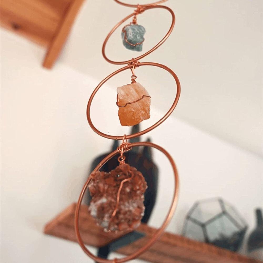 Quality Home Decorations Crystal Hanging Ornament Gem Wind Chime Chakra Gemstones Gem Pendant