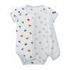 MIKI HOUSE Short Sleeve Baby Undershirt, All-Over Print, 100% Cotton, Made in Japan, for Boys and Girls, Newborns, 70cm, Blue, 40-1526-143