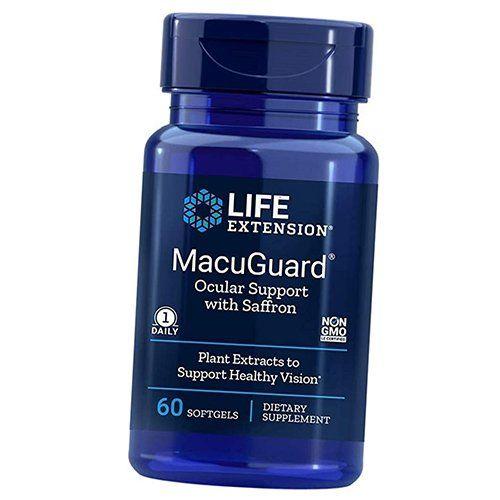 

Рослинний комплекс для очей, MacuGuard Ocular Support, Life Extension 60гелкапс (71346015) 60softgels