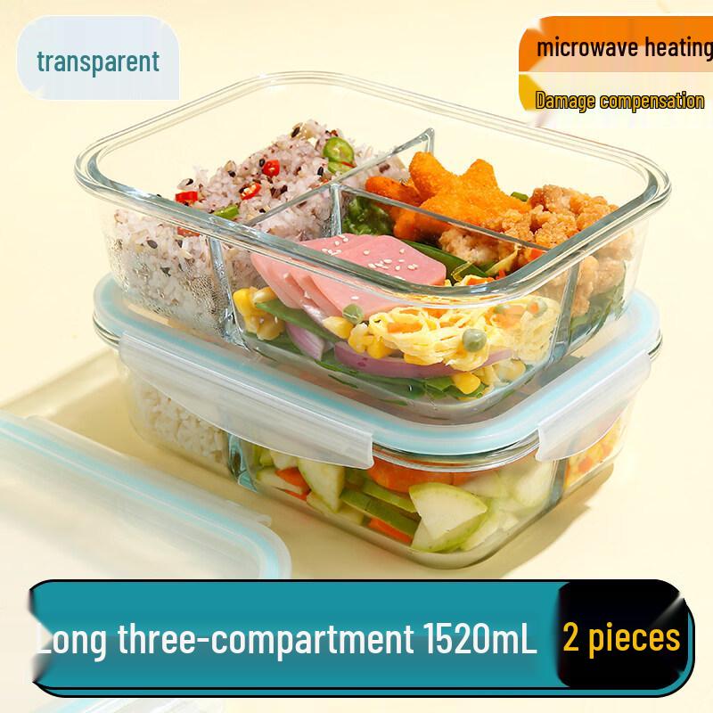 ZISIZ Extra Large Glass Microwave Lunch Box