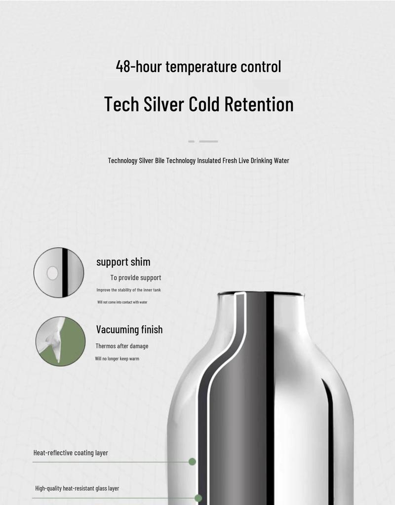 Large Capacity Thermos Flask for Home or Office - Inner Liner Water Bottle Perfect for Hot Water