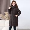 Winter new thickened hooded large size medium and long women's clothing fashionable versatile warm down cotton clothes women's coat