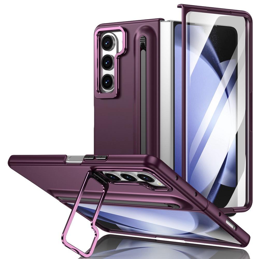 

Business Lens Bracket Premium Film Integrated Case For Samsung Galaxy Z Fold 7 6 5 4 3 With Pen Slot Holder Anti-Drop Hard Cover Galaxy Z Fold7
