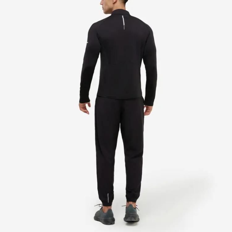 DECATHLON KIPRUN 500 Series Sweat-Wicking Breathable Comfortable Long Sleeve T-Shirt Men's Smoky Black