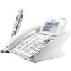 Geemarc amplidect 595 combi téléphone filaire pour séniors répondeur téléphonique, fonction mains libres, signal d'appe
