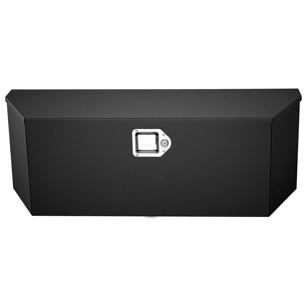 Trailer Tongue Box, 914 x 314 x 305 mm Steel Trailer Tongue Tool Box, Heavy Duty Storage Organizer with Lock and Keys, Utility Tool Chest for Pickup
