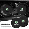 1/2 st Biltillbehör Halkskyddande Insats Mugghållare Underlägg För Skoda Octavia Superb Rapid Kodiaq Karoq Fabia Kamiq Roomster Citigo