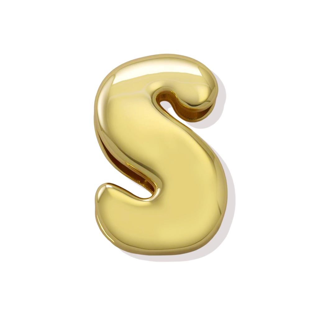 1pcs for Necklace Copper Gold Plated Crystal Alphabet Jewelry Making Component Gold Color Polish 26 Letters Pendant