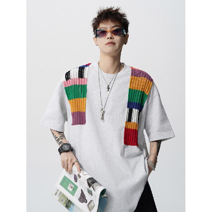 

Мужская модная летняя свободная повседневная футболка с коротким рукавом, модная простая повседневная футболка с принтом 3XL светло-серый