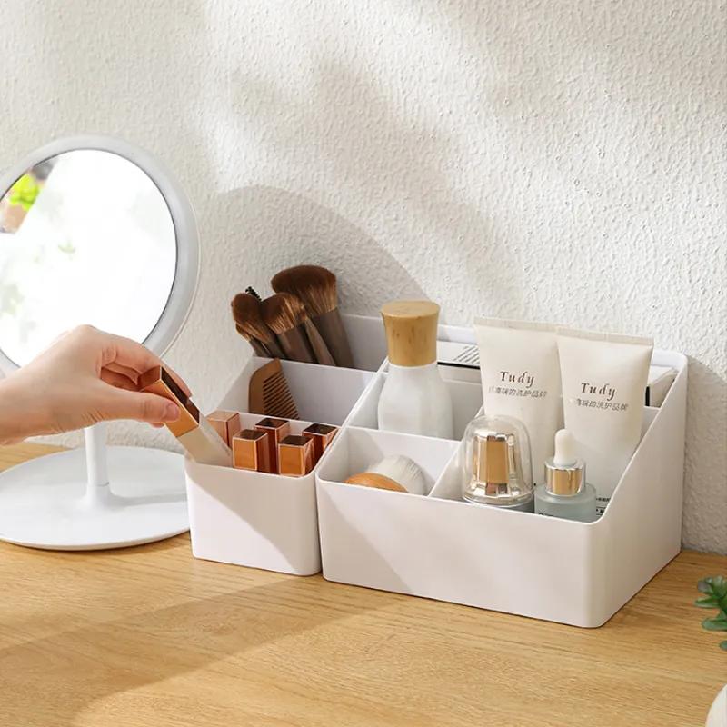Wholesale Desktop Storage Box Home Office Cosmetic Plastic Box Stationery Pen Multifunctional Organizing Storage Box Remote Control YLE342