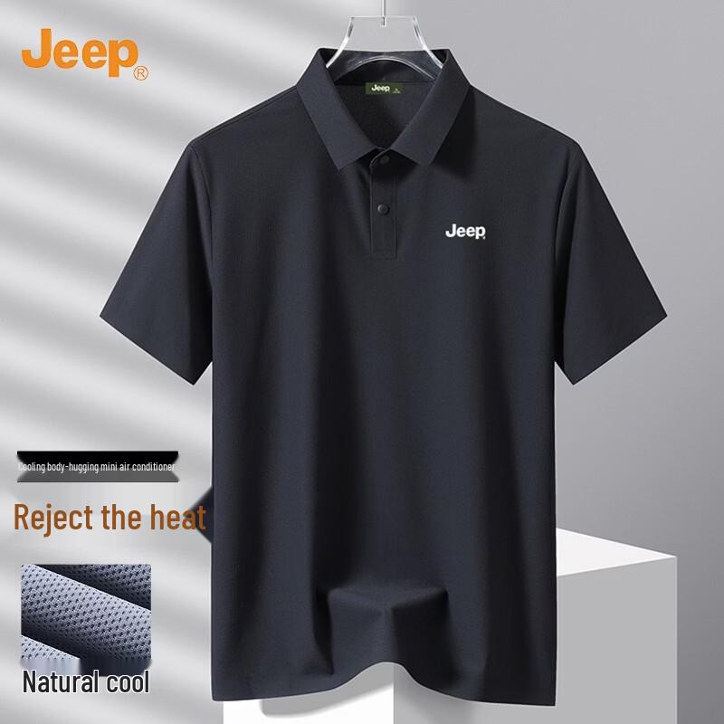 JEEP Men s Antibacterial Ice-Feel Quick-Dry Polo Shirt XL
