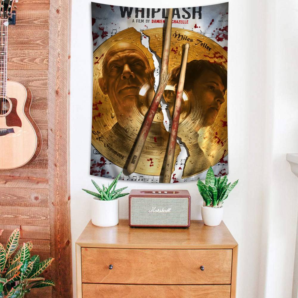 Classic Whiplash Movie Colorful Tapestry Wall Hanging Hippie Flower Wall Carpets Dorm Decor Wall Art Decor