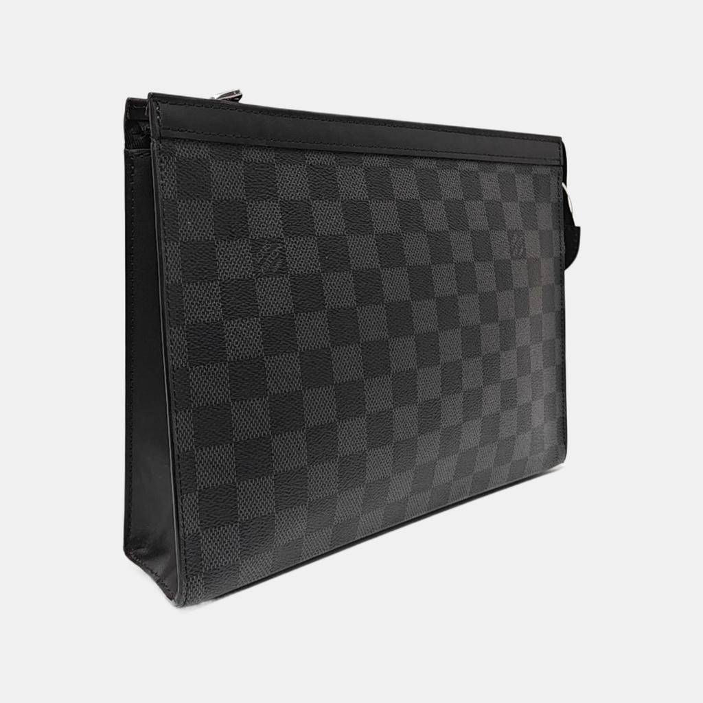 [Pre-Owned] Louis Vuitton Pochette Voyage MM 'Black Damier Graphite Canvas' - Very Good #HGF4N7