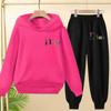 Children Commodity Hoodie Colored Letters Sports Pullover3-12Yrs Coat Sweatshirt+Pants 2P Boys Girls Toddler Clothes Leisure Set