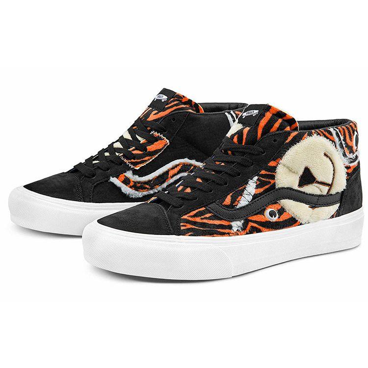 Vans Mid Zoo Skool VLT LX Unstuffed Animal - Tiger Unisex Sneakers Black VN0A7Q4S91U