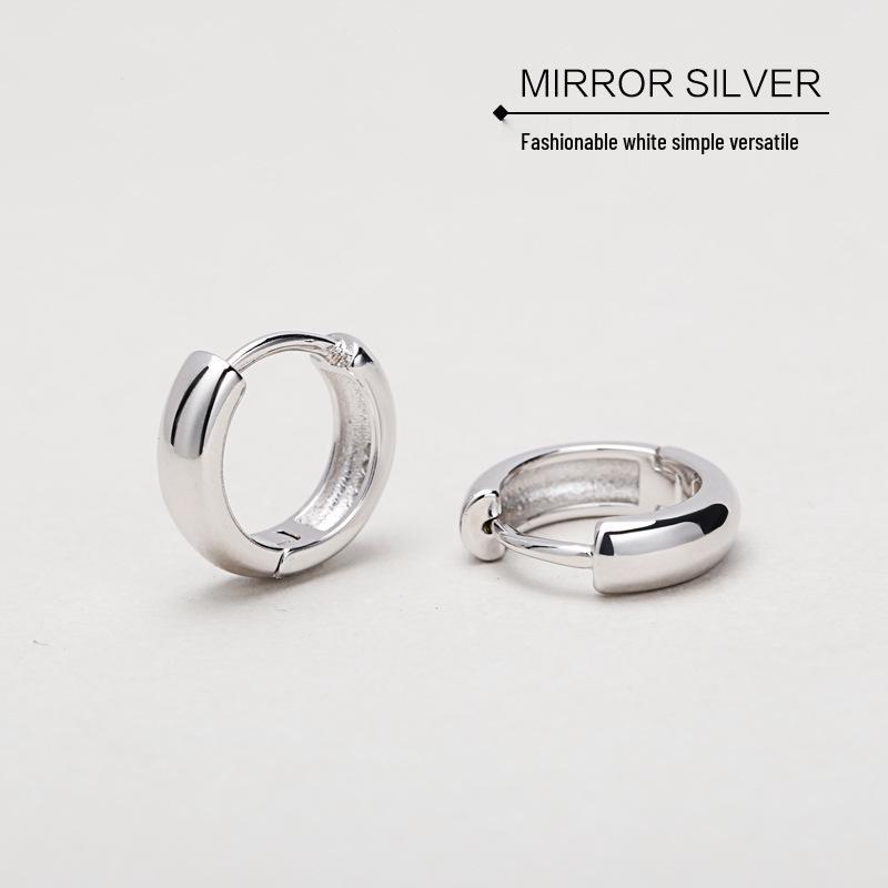 Unisex Double Hoop & Stud Earrings: Versatile Round Ear Cuffs & Clips
