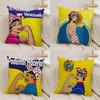AAesthetic Art Venezuela Cushion Cover Silky Short Plush DoubleSided Printed Pillow Case for Sofa All Seasons Home Decor Gift