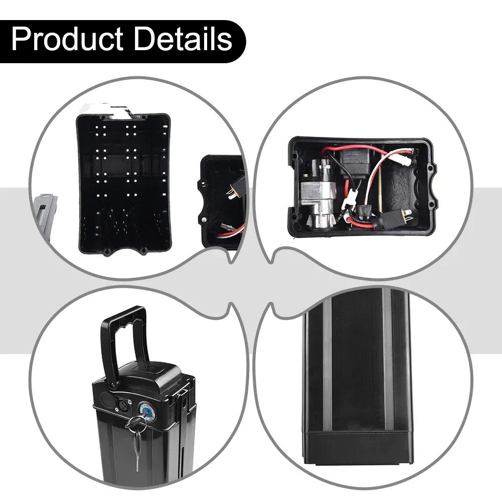 Reliable Electric Bike Battery Box, Ebike Holder Case with Charging Socket, Output Port , Perfect for Electric Bicycles