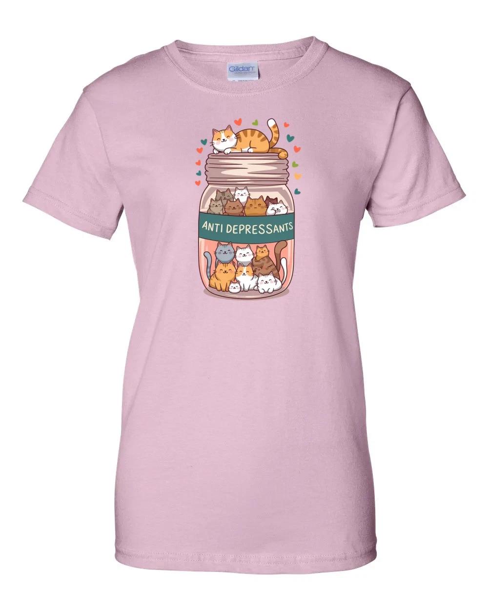 Ladies Anti-Depressants Cats Women s T-Shirt 4XL