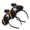 2 Pcs Pirate Captain Skull Hair Hoop Halloween Headdress Party Supplies Role Playing Cosplay Accessories Lightweight Reusable