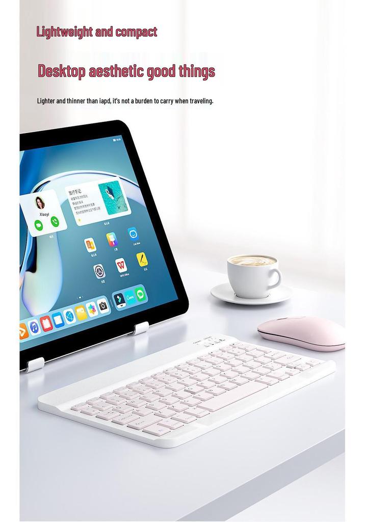 Ultra-thin Bluetooth Smart Keyboard for Apple, Huawei, Xiaomi Devices - Compatible with Mobile Phones and Tablets.